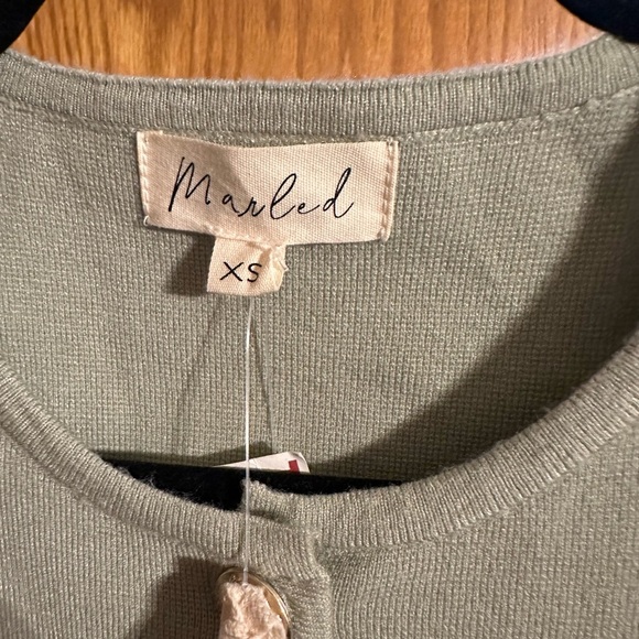 Marled Button Down Cardigan/Jacket. Sage color. Size XS - Picture 7 of 8